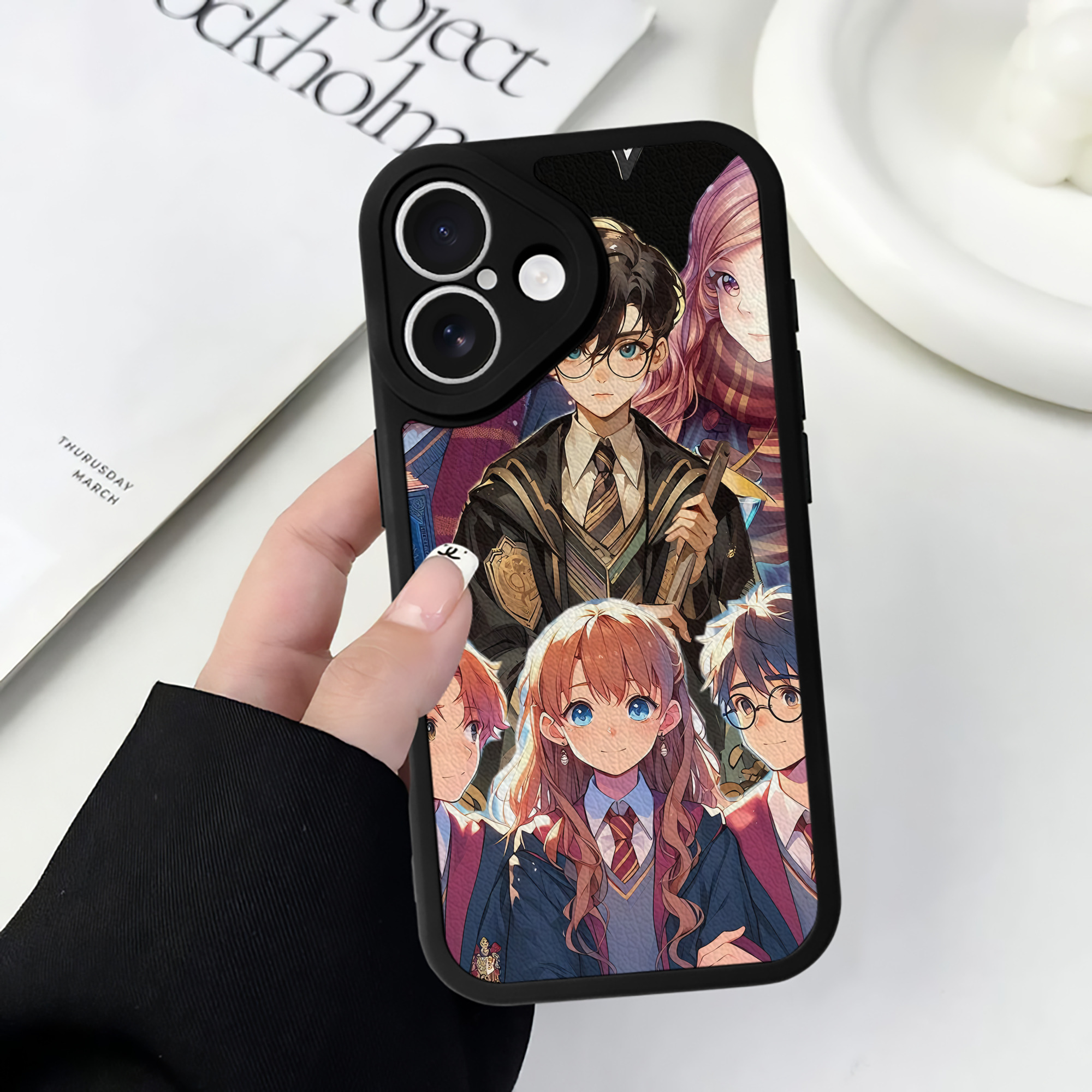（画像用） Harry Potter ハリー・ポッターシリーズ 【iPhone 16シリーズ対応】シリコンスマホケース（レザー調） 材質：シリコン